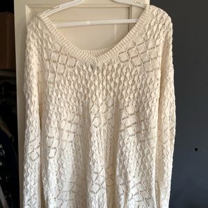 American Eagle White Knit Sweater